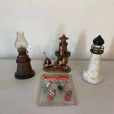 Lot of Lighthouse Decorative Items