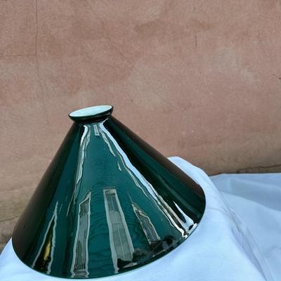 Vintage Green Glass Lamp Shade