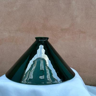 Vintage Green Glass Lamp Shade