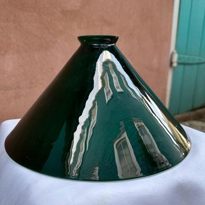 Vintage Green Glass Lamp Shade