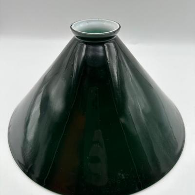 Vintage Green Glass Lamp Shade