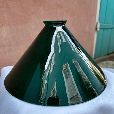 Vintage Green Glass Lamp Shade