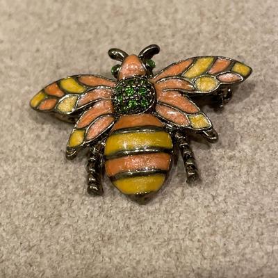 Mexico Alpaca abalone Sterling butterfly brooch and bee