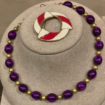 Trifari necklace & pin