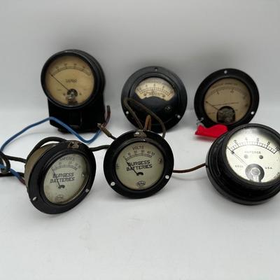 Vintage Amperes Volt Meter Lot