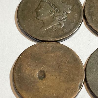 4 Cull Condition 1790's-1800's U.S. Large Cents as Pictured.