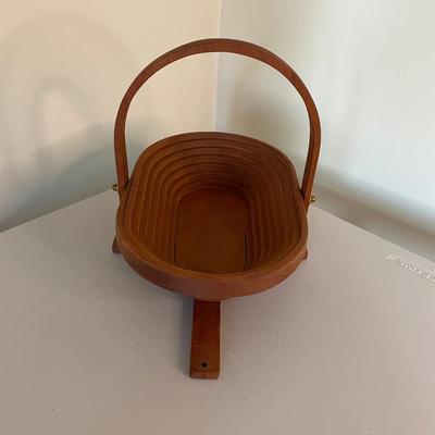 Deep Spring Collapsible Wood Spiral Cut Oval Basket