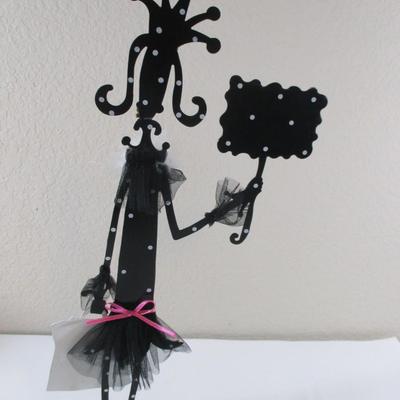 Tin metal Jewlry stand Mirror on the wall.