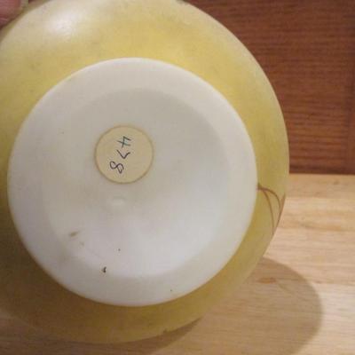 Vintage Frosted GooseNeck bubble bottom Vase ( Fenton Inspired)