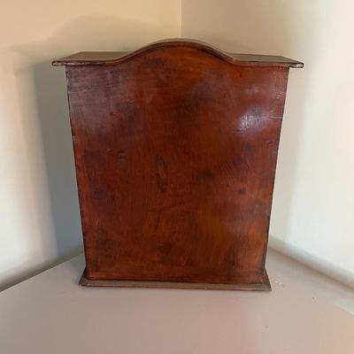Painted Wooden Tabletop Cabinet with One Drawer