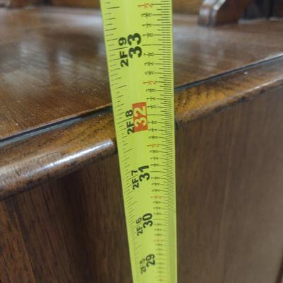 Vintage Solid Wood Three Drawer Dresser with Mirror