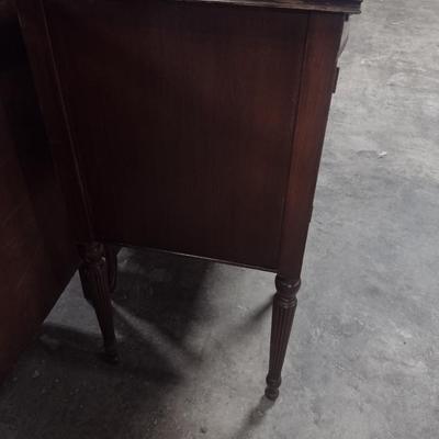 Vintage Solid Wood Bow Front Buffet/Sideboard
