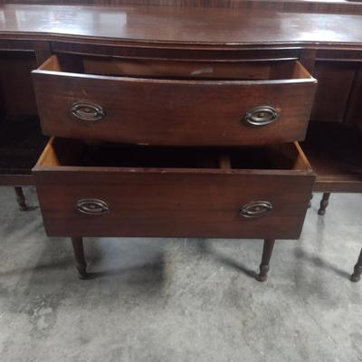 Vintage Solid Wood Bow Front Buffet/Sideboard