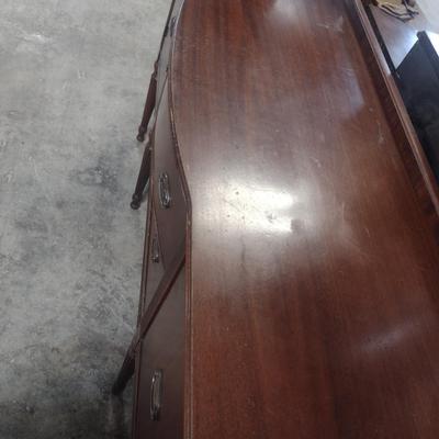 Vintage Solid Wood Bow Front Buffet/Sideboard