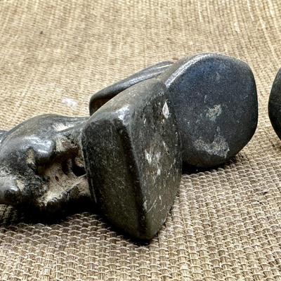 LOT 16 - Bronze Opium Weight Set