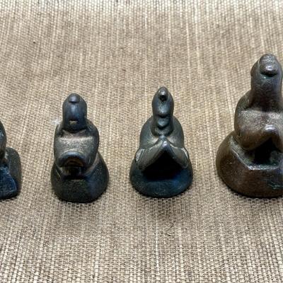 LOT 16 - Bronze Opium Weight Set