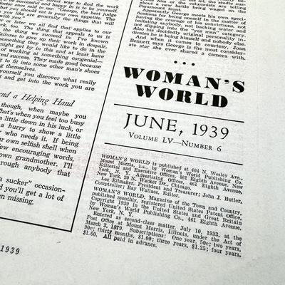 LOT 20 - Woman's World Magazine 1938