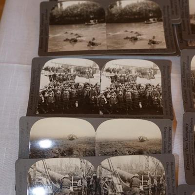 ORIGINAL STEREO OPTIC CARDS FROM WW1 GROUPING OF 55 CARDS
