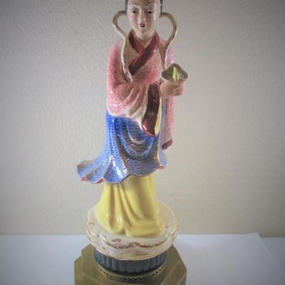 Antique /Vintage Chinese 1949 Female Figuring Lamp