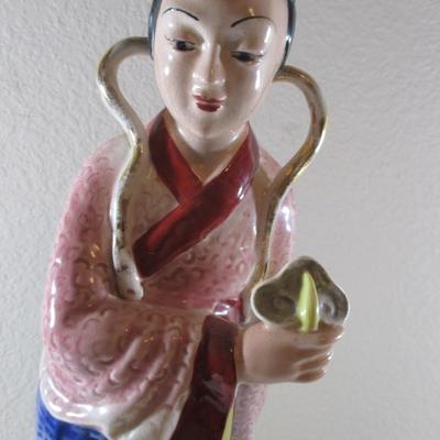 Antique /Vintage Chinese 1949 Female Figuring Lamp