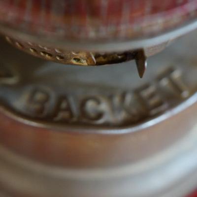 PAIR OF ANTIQUE DIETZ SKATERS LANTERNS . ONE RACKET AND ONE BOY
