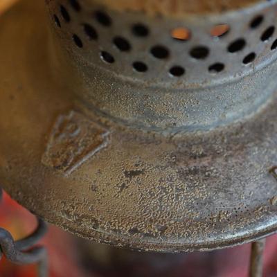 DIETZ VULCAN RAILROAD LANTERN W/ CLEAR GLOBE AND WOOD HANDLE