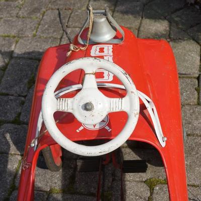 1950's STYLE MURRAY PEDAL FIRE DEPARTMENT TRUCK W/BELL