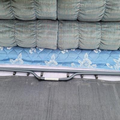 Sectional couch with 2 recliners and hideabed