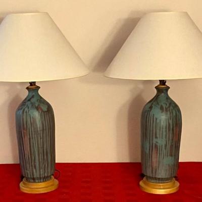 Two Stoneware Lamps