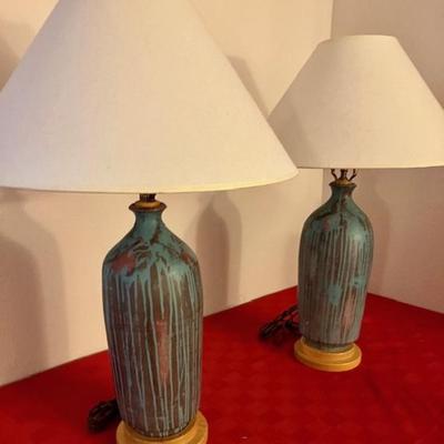 Two Stoneware Lamps