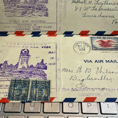 2 National Air Mail Week Commemorative Event Covers May/1938 as Pictured.
