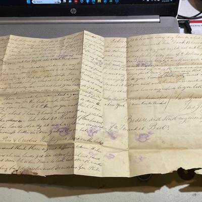 September/1841 Fountain Pen Written Letter to Philadelphia, Pa. as Pictured.