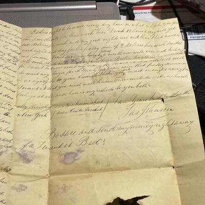 September/1841 Fountain Pen Written Letter to Philadelphia, Pa. as Pictured.