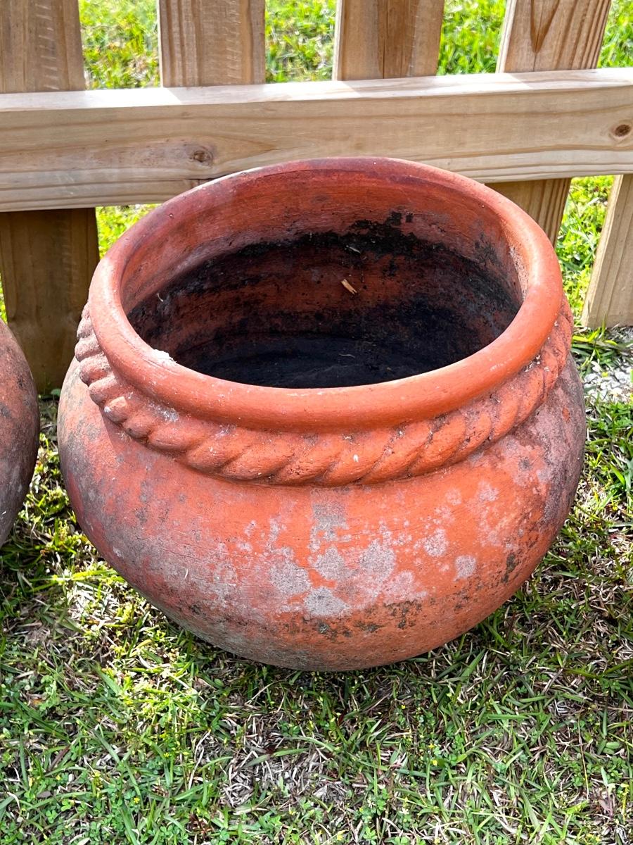 Terracotta Pot Lot 5 Planter Pots and a Bunny