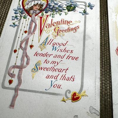 LOT 25 - Antique Valentine Postcard Lot of 6