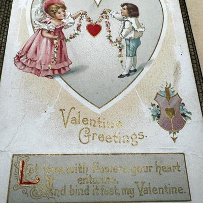 LOT 25 - Antique Valentine Postcard Lot of 6