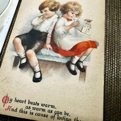 LOT 25 - Antique Valentine Postcard Lot of 6