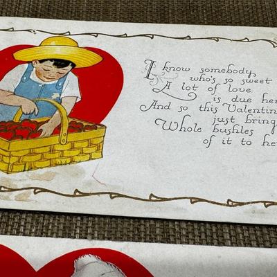 LOT 26 - Antique Valentine Postcard Lot of 5