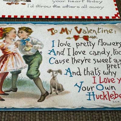 LOT 26 - Antique Valentine Postcard Lot of 5