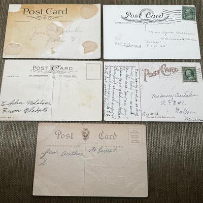 LOT 26 - Antique Valentine Postcard Lot of 5