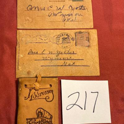 Vintage Leather Postcards and Address Book