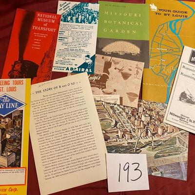 1962 St Louis Trip Brochures