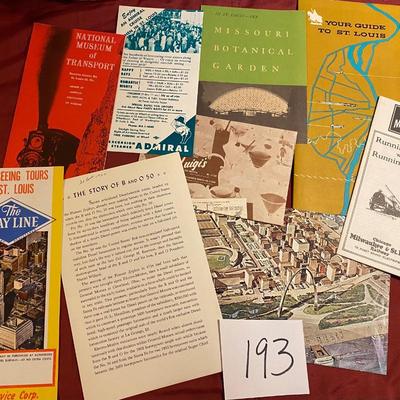 1962 St Louis Trip Brochures