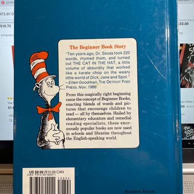 Vintage Dr Seuss "The Cat in the Hat" Beginners Book in Good Preowned Condition as Pictured.