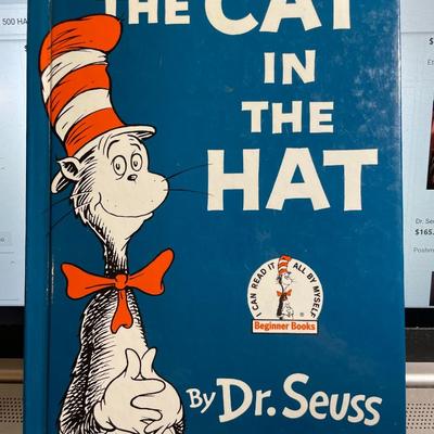 Vintage Dr Seuss "The Cat in the Hat" Beginners Book in Good Preowned Condition as Pictured.