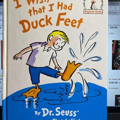 I Wish that I Had Duck Feet by Dr Seuss Beginners Book in Good Pre-Owned Condition.