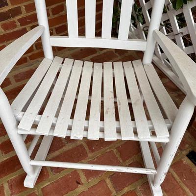 White Porch Rocking Chair ~. Wood