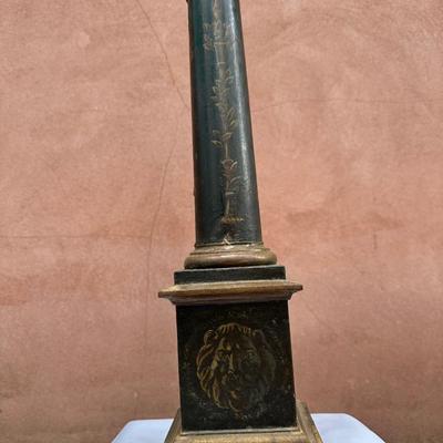 19th Century Hand Painted Lamp (See Description)