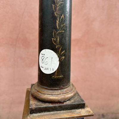 19th Century Hand Painted Lamp (See Description)