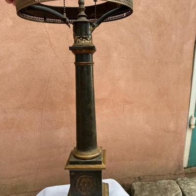 19th Century Hand Painted Lamp (See Description)